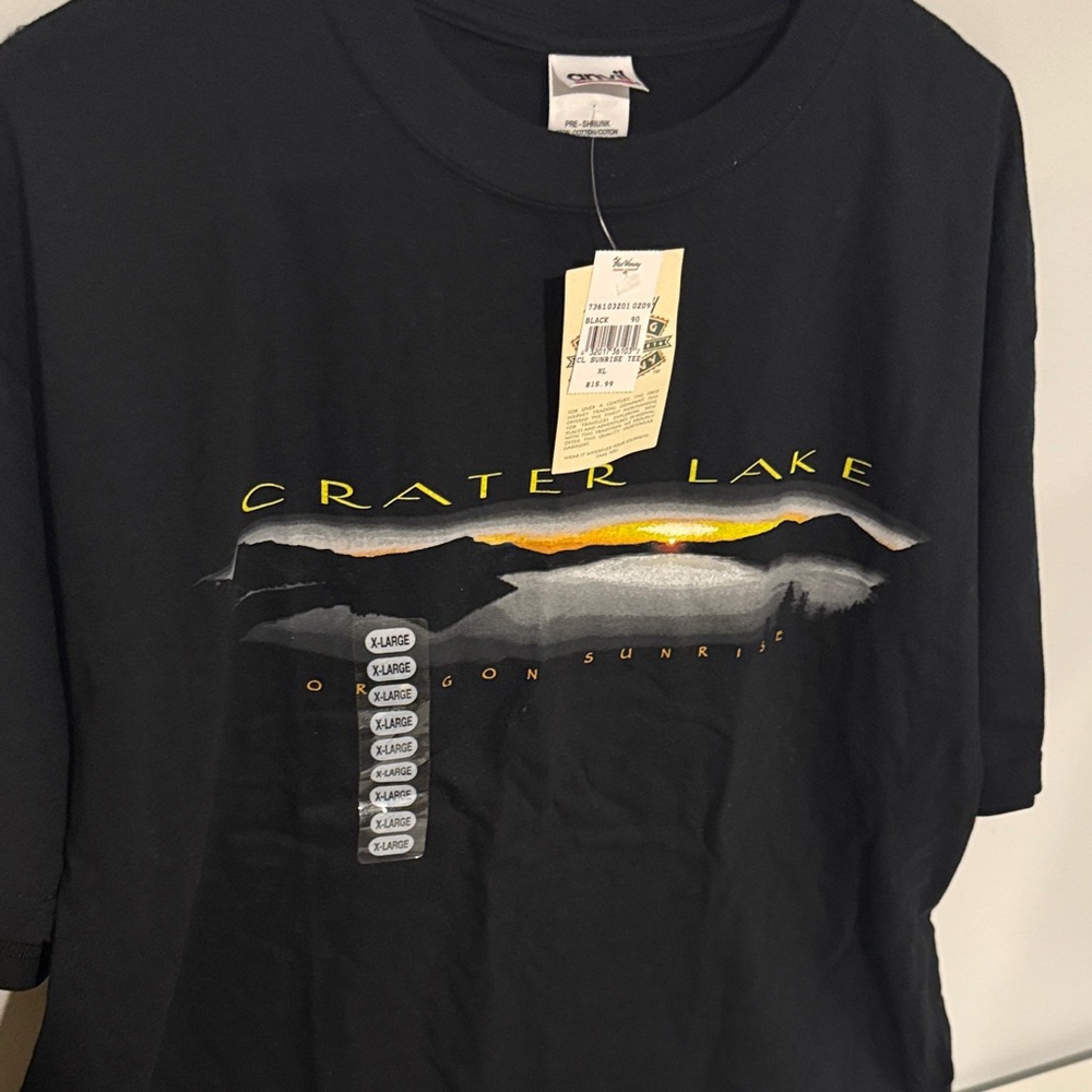 NEW WITH TAGS Black Crater Lake Graphic Tee